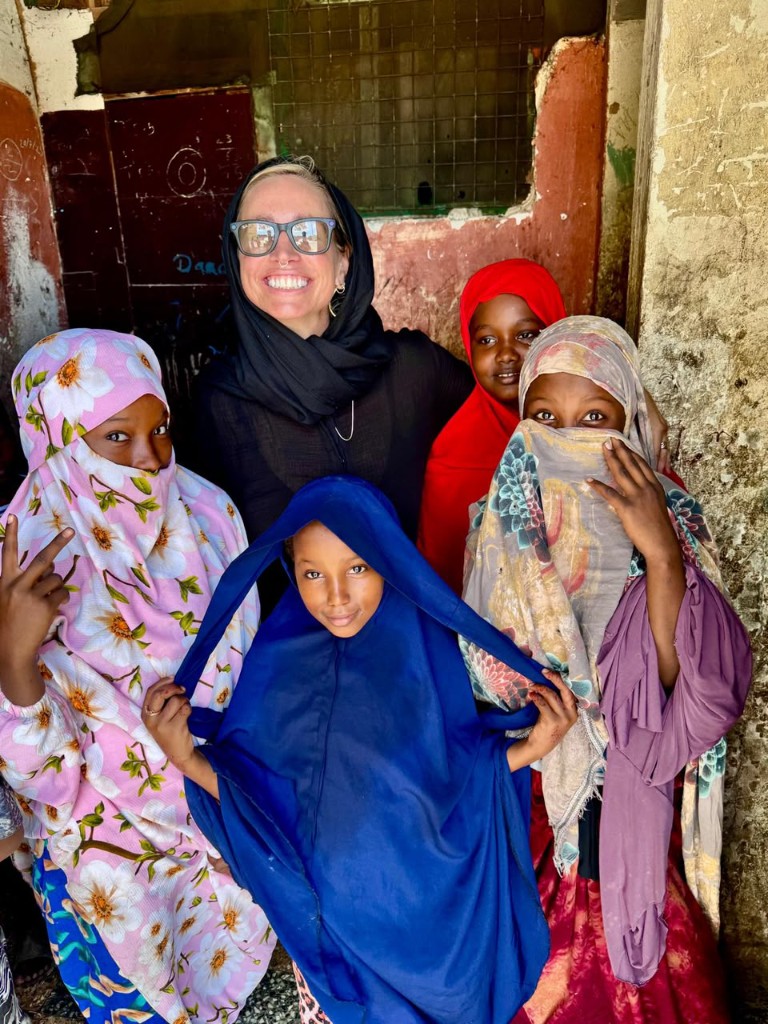 Local Somali children in colorful dress