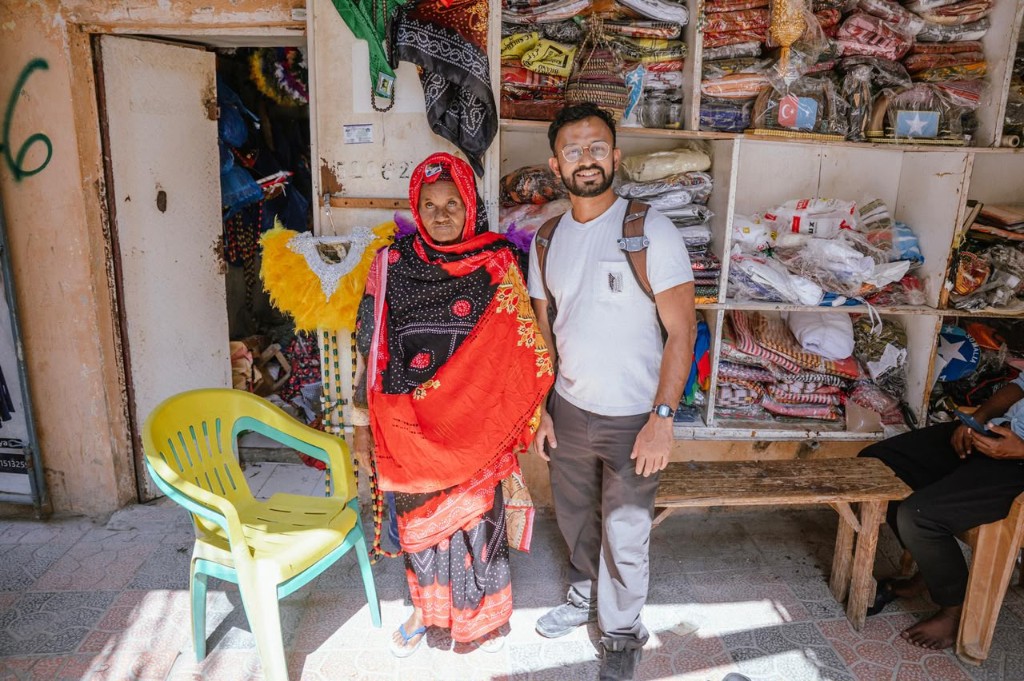 Textile shop in the market